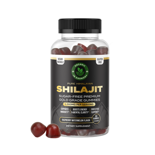 60,000 MG Pure Himalayan Organic Shilajit Gummies for Men & Women, Sugar-Free Shilajit Supplement, 85+ Trace Minerals & Fulvic Acid - Improve Congitive & Mood, Immunity and Energy, 60 Gummies.